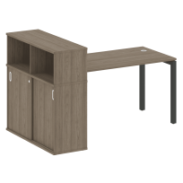 Metal System Quattro Стол офисный с шкафом-купе на П-образном м/к 50БП.РС-СШК-3.3 Т Вяз/Мокко металл 1810×1120×1098 Metal System Quattro Стол офисный с шкафом-купе на П-образном м/к 50БП.РС-СШК-3.3 Т Вяз/Мокко металл 1810×1120×1098