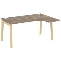 Onix Wood Стол эргономичный правый OW.SA-4 (R) Белый бриллиант/Дуб светлый/Белый металл 1580*1180*750 (800/460)