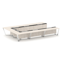 Стол для переговоров П-образный Steel Meet MM-PR.B.SP-15P / Тиквуд Светлый – Графит Глянец – Нержавеющая Сталь – Хром / 4800×3200×750 Стол для переговоров П-образный Steel Meet MM-PR.B.SP-15P / Тиквуд Светлый – Графит Глянец – Нержавеющая Сталь – Хром / 4800×3200×750
