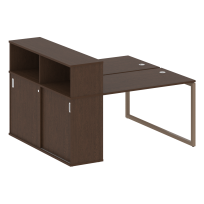 Metal System Quattro Р. ст. с шкафом-купе на О-образном м/к 40БО.РС-СШК-2.2 Т Акация/Антрацит металл 1610*1475*1098 Metal System Quattro Р. ст. с шкафом-купе на О-образном м/к 40БО.РС-СШК-2.2 Т Акация/Антрацит металл 1610*1475*1098