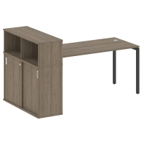 Metal System Quattro Стол офисный с шкафом-купе на П-образном м/к 40БП.РС-СШК-3.4 Т Вяз/Мокко металл 2010×1120×1098 Metal System Quattro Стол офисный с шкафом-купе на П-образном м/к 40БП.РС-СШК-3.4 Т Вяз/Мокко металл 2010×1120×1098