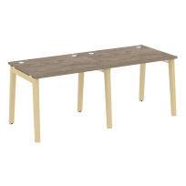 Onix Wood Рабочая станция OW.RS-2.1.8 Белый бриллиант/Дуб светлый/Белый металл 1960*800*750 Onix Wood Рабочая станция OW.RS-2.1.8 Белый бриллиант/Дуб светлый/Белый металл 1960*800*750
