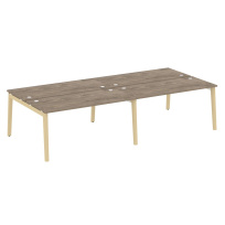 Onix Wood Рабочая станция OW.D.RS-4.4.7 Белый бриллиант/Дуб светлый/Белый металл 3160*1475*750 Onix Wood Рабочая станция OW.D.RS-4.4.7 Белый бриллиант/Дуб светлый/Белый металл 3160*1475*750