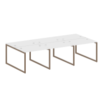 Metal System Quattro Р. ст. на 6 раб. места на О-образном м/к 40БО.СМ-6.1 Акация/Антрацит металл 3000*1475*750 Metal System Quattro Р. ст. на 6 раб. места на О-образном м/к 40БО.СМ-6.1 Акация/Антрацит металл 3000*1475*750