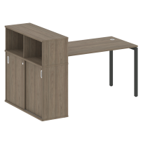 Metal System Quattro Стол офисный с шкафом-купе на П-образном м/к 40БП.РС-СШК-3.3 Т Вяз/Мокко металл 1810×1120×1098 Metal System Quattro Стол офисный с шкафом-купе на П-образном м/к 40БП.РС-СШК-3.3 Т Вяз/Мокко металл 1810×1120×1098