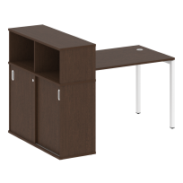 Metal System Quattro Стол офисный с шкафом-купе на П-образном м/к 40БП.РС-СШК-3.2 Т Вяз/Мокко металл 1610×1120×1098 Metal System Quattro Стол офисный с шкафом-купе на П-образном м/к 40БП.РС-СШК-3.2 Т Вяз/Мокко металл 1610×1120×1098