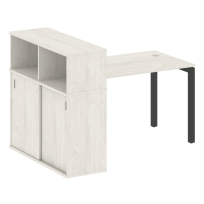 Metal System Quattro Стол офисный с шкафом-купе на П-образном м/к 50БП.РС-СШК-3.2 Т Вяз/Мокко металл 1610×1120×1098 Metal System Quattro Стол офисный с шкафом-купе на П-образном м/к 50БП.РС-СШК-3.2 Т Вяз/Мокко металл 1610×1120×1098