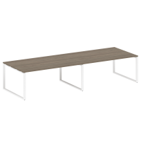 Metal System Перег. стол (2 столешницы) на О-образном м/к БО.ПРГ-2.5 Акация/Антрацит металл 3600*1235*750