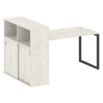 Metal System Quattro Стол офисный с шкафом-купе на О-образном м/к 40БО.РС-СШК-3.3 Т Вяз/Мокко металл 1810×1120×1098 Metal System Quattro Стол офисный с шкафом-купе на О-образном м/к 40БО.РС-СШК-3.3 Т Вяз/Мокко металл 1810×1120×1098