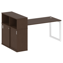 Metal System Quattro Стол офисный с шкафом-купе на О-образном м/к 50БО.РС-СШК-3.4 Т Вяз/Мокко металл 2010×1120×1098 Metal System Quattro Стол офисный с шкафом-купе на О-образном м/к 50БО.РС-СШК-3.4 Т Вяз/Мокко металл 2010×1120×1098