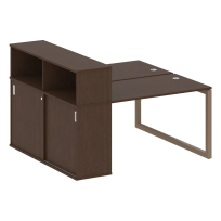 Metal System Quattro Р. ст. с шкафом-купе на О-образном м/к 50БО.РС-СШК-2.2 Т Акация/Антрацит металл 1610*1475*1098 Metal System Quattro Р. ст. с шкафом-купе на О-образном м/к 50БО.РС-СШК-2.2 Т Акация/Антрацит металл 1610*1475*1098