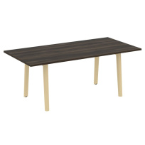 Onix Wood Direct Стол переговорный OW.PRG-19 Белый бриллиант/Дуб светлый/Белый металл 1980*980*750 Onix Wood Direct Стол переговорный OW.PRG-19 Белый бриллиант/Дуб светлый/Белый металл 1980*980*750