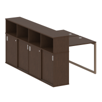 Metal System Quattro Р. ст. с шкафом-купе на О-образном м/к 40БО.РС-СШК-4.1 Т Акация/Антрацит металл 1410*2332*1098 Metal System Quattro Р. ст. с шкафом-купе на О-образном м/к 40БО.РС-СШК-4.1 Т Акация/Антрацит металл 1410*2332*1098