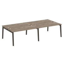 Onix Wood Рабочая станция OW.D.RS-4.4.7 Белый бриллиант/Дуб светлый/Белый металл 3160*1475*750 Onix Wood Рабочая станция OW.D.RS-4.4.7 Белый бриллиант/Дуб светлый/Белый металл 3160*1475*750