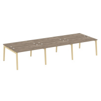 Onix Wood Рабочая станция OW.D.RS-6.3.7 Белый бриллиант/Дуб светлый/Белый металл 4140*1475*750 Onix Wood Рабочая станция OW.D.RS-6.3.7 Белый бриллиант/Дуб светлый/Белый металл 4140*1475*750