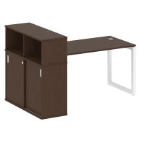 Metal System Quattro Стол офисный с шкафом-купе на О-образном м/к 50БО.РС-СШК-3.3 Т Вяз/Мокко металл 1810×1120×1098 Metal System Quattro Стол офисный с шкафом-купе на О-образном м/к 50БО.РС-СШК-3.3 Т Вяз/Мокко металл 1810×1120×1098