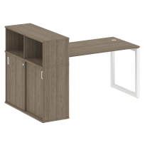 Metal System Quattro Стол офисный с шкафом-купе на О-образном м/к 50БО.РС-СШК-3.3 Т Вяз/Мокко металл 1810×1120×1098 Metal System Quattro Стол офисный с шкафом-купе на О-образном м/к 50БО.РС-СШК-3.3 Т Вяз/Мокко металл 1810×1120×1098