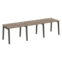 Onix Wood Рабочая станция OW.RS-3.1.8 Белый бриллиант/Дуб светлый/Белый металл 2940*800*750