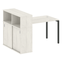 Metal System Quattro Стол офисный с шкафом-купе на П-образном м/к 40БП.РС-СШК-3.2 Т Вяз/Мокко металл 1610×1120×1098 Metal System Quattro Стол офисный с шкафом-купе на П-образном м/к 40БП.РС-СШК-3.2 Т Вяз/Мокко металл 1610×1120×1098