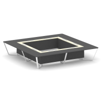 Стол для переговоров квадратный Steel Meet KM-PR.B.SP-20K2 / Тиквуд Светлый – Графит Глянец – Металл Белый / 4000×4000×750 Стол для переговоров квадратный Steel Meet KM-PR.B.SP-20K2 / Тиквуд Светлый – Графит Глянец – Металл Белый / 4000×4000×750