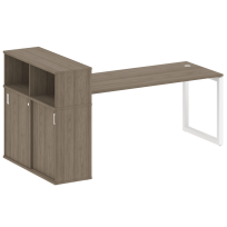Metal System Quattro Стол офисный с шкафом-купе на О-образном м/к 50БО.РС-СШК-3.5 Т Вяз/Мокко металл 2210×1120×1098 Metal System Quattro Стол офисный с шкафом-купе на О-образном м/к 50БО.РС-СШК-3.5 Т Вяз/Мокко металл 2210×1120×1098