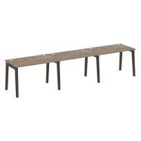 Onix Wood Рабочая станция OW.RS-3.2.7 Белый бриллиант/Дуб светлый/Белый металл 3540*720*750