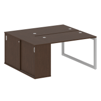 Metal System Quattro Р. ст. с шкафом-купе на О-образном м/к 50БО.РС-СШК-1.2 Т Акация/Антрацит металл 1610*1475*750