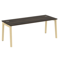 Onix Wood Direct Стол руководителя OW.SRR-6.8 Белый бриллиант/Дуб светлый/Белый металл 1980*800*750 Onix Wood Direct Стол руководителя OW.SRR-6.8 Белый бриллиант/Дуб светлый/Белый металл 1980*800*750