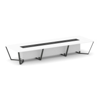 Стол для переговоров квадратный Steel Meet KM-PR.B.SP-16 / Тиквуд Светлый – Графит Глянец – Металл Антрацит / 4800×1600×750 Стол для переговоров квадратный Steel Meet KM-PR.B.SP-16 / Тиквуд Светлый – Графит Глянец – Металл Антрацит / 4800×1600×750