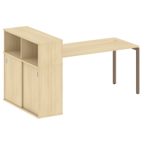 Metal System Quattro Стол офисный с шкафом-купе на П-образном м/к 40БП.РС-СШК-3.4 Т Вяз/Мокко металл 2010×1120×1098 Metal System Quattro Стол офисный с шкафом-купе на П-образном м/к 40БП.РС-СШК-3.4 Т Вяз/Мокко металл 2010×1120×1098