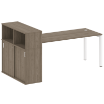 Metal System Quattro Стол офисный с шкафом-купе на П-образном м/к 50БП.РС-СШК-3.5 Т Вяз/Мокко металл 2210×1120×1098 Metal System Quattro Стол офисный с шкафом-купе на П-образном м/к 50БП.РС-СШК-3.5 Т Вяз/Мокко металл 2210×1120×1098
