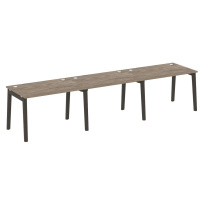 Onix Wood Рабочая станция OW.RS-3.2.8 Белый бриллиант/Дуб светлый/Белый металл 3540*800*750