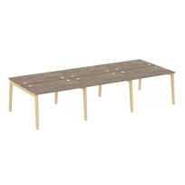 Onix Wood Рабочая станция OW.D.RS-6.2.7 Белый бриллиант/Дуб светлый/Белый металл 3540*1475*750 Onix Wood Рабочая станция OW.D.RS-6.2.7 Белый бриллиант/Дуб светлый/Белый металл 3540*1475*750
