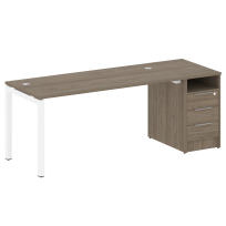 Metal System Quattro Р. ст. с тумбой на П-образном м/к 50БП.РС-СТП-1.4 Акация/Антрацит металл 2012*720*750 Metal System Quattro Р. ст. с тумбой на П-образном м/к 50БП.РС-СТП-1.4 Акация/Антрацит металл 2012*720*750