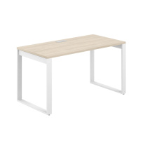 Стол офисный с лючком Allegro / 1200×600×750 / Профиль О-образный: 70×20 / Металлокаркас: Белый / Столешница: Белый / AG.101.WH.L.72.WH