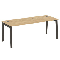 Onix Wood Direct Стол руководителя OW.SRR-6.8 Белый бриллиант/Дуб светлый/Белый металл 1980*800*750 Onix Wood Direct Стол руководителя OW.SRR-6.8 Белый бриллиант/Дуб светлый/Белый металл 1980*800*750