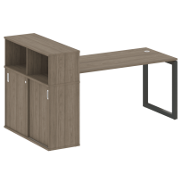 Metal System Quattro Стол офисный с шкафом-купе на О-образном м/к 50БО.РС-СШК-3.4 Т Вяз/Мокко металл 2010×1120×1098 Metal System Quattro Стол офисный с шкафом-купе на О-образном м/к 50БО.РС-СШК-3.4 Т Вяз/Мокко металл 2010×1120×1098