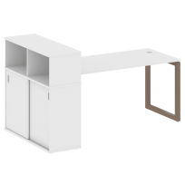 Metal System Quattro Стол офисный с шкафом-купе на О-образном м/к 50БО.РС-СШК-3.4 Т Вяз/Мокко металл 2010×1120×1098 Metal System Quattro Стол офисный с шкафом-купе на О-образном м/к 50БО.РС-СШК-3.4 Т Вяз/Мокко металл 2010×1120×1098