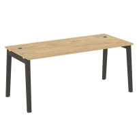 Onix Wood Direct Стол руководителя OW.SRR-5.8 Белый бриллиант/Дуб светлый/Белый металл 1780*800*750 Onix Wood Direct Стол руководителя OW.SRR-5.8 Белый бриллиант/Дуб светлый/Белый металл 1780*800*750