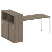 Metal System Quattro Стол офисный с шкафом-купе на П-образном м/к 40БП.РС-СШК-3.4 Т Вяз/Мокко металл 2010×1120×1098 Metal System Quattro Стол офисный с шкафом-купе на П-образном м/к 40БП.РС-СШК-3.4 Т Вяз/Мокко металл 2010×1120×1098