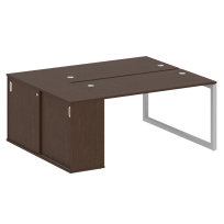 Metal System Quattro Р. ст. с шкафом-купе на О-образном м/к 50БО.РС-СШК-1.3 Т Акация/Антрацит металл 1810*1475*750