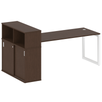 Metal System Quattro Стол офисный с шкафом-купе на О-образном м/к 50БО.РС-СШК-3.5 Т Вяз/Мокко металл 2210×1120×1098 Metal System Quattro Стол офисный с шкафом-купе на О-образном м/к 50БО.РС-СШК-3.5 Т Вяз/Мокко металл 2210×1120×1098