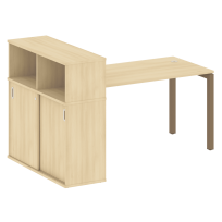 Metal System Quattro Стол офисный с шкафом-купе на П-образном м/к 50БП.РС-СШК-3.3 Т Вяз/Мокко металл 1810×1120×1098 Metal System Quattro Стол офисный с шкафом-купе на П-образном м/к 50БП.РС-СШК-3.3 Т Вяз/Мокко металл 1810×1120×1098