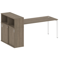 Metal System Quattro Стол офисный с шкафом-купе на П-образном м/к 40БП.РС-СШК-3.5 Т Вяз/Мокко металл 2210×1120×1098 Metal System Quattro Стол офисный с шкафом-купе на П-образном м/к 40БП.РС-СШК-3.5 Т Вяз/Мокко металл 2210×1120×1098