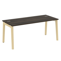 Onix Wood Direct Стол руководителя OW.SRR-5.8 Белый бриллиант/Дуб светлый/Белый металл 1780*800*750 Onix Wood Direct Стол руководителя OW.SRR-5.8 Белый бриллиант/Дуб светлый/Белый металл 1780*800*750