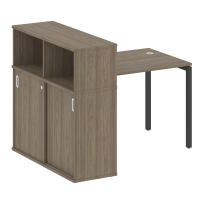 Metal System Quattro Стол офисный с шкафом-купе на П-образном м/к 40БП.РС-СШК-3.1 Т Вяз/Мокко металл 1410×1120×1098 Metal System Quattro Стол офисный с шкафом-купе на П-образном м/к 40БП.РС-СШК-3.1 Т Вяз/Мокко металл 1410×1120×1098