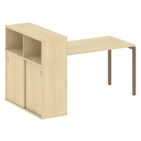 Metal System Quattro Стол офисный с шкафом-купе на П-образном м/к 40БП.РС-СШК-3.3 Т Вяз/Мокко металл 1810×1120×1098 Metal System Quattro Стол офисный с шкафом-купе на П-образном м/к 40БП.РС-СШК-3.3 Т Вяз/Мокко металл 1810×1120×1098