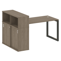 Metal System Quattro Стол офисный с шкафом-купе на О-образном м/к 50БО.РС-СШК-3.3 Т Вяз/Мокко металл 1810×1120×1098 Metal System Quattro Стол офисный с шкафом-купе на О-образном м/к 50БО.РС-СШК-3.3 Т Вяз/Мокко металл 1810×1120×1098