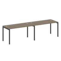 Metal System Quattro Р. ст. на 2 раб. места на П-образном м/к 40БП.СМ-2.3 Акация/Антрацит металл 2800*720*750 Metal System Quattro Р. ст. на 2 раб. места на П-образном м/к 40БП.СМ-2.3 Акация/Антрацит металл 2800*720*750