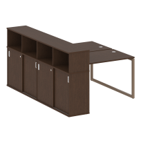Metal System Quattro Р. ст. с шкафом-купе на О-образном м/к 40БО.РС-СШК-4.2 Т Акация/Антрацит металл 1610*2332*1098 Metal System Quattro Р. ст. с шкафом-купе на О-образном м/к 40БО.РС-СШК-4.2 Т Акация/Антрацит металл 1610*2332*1098